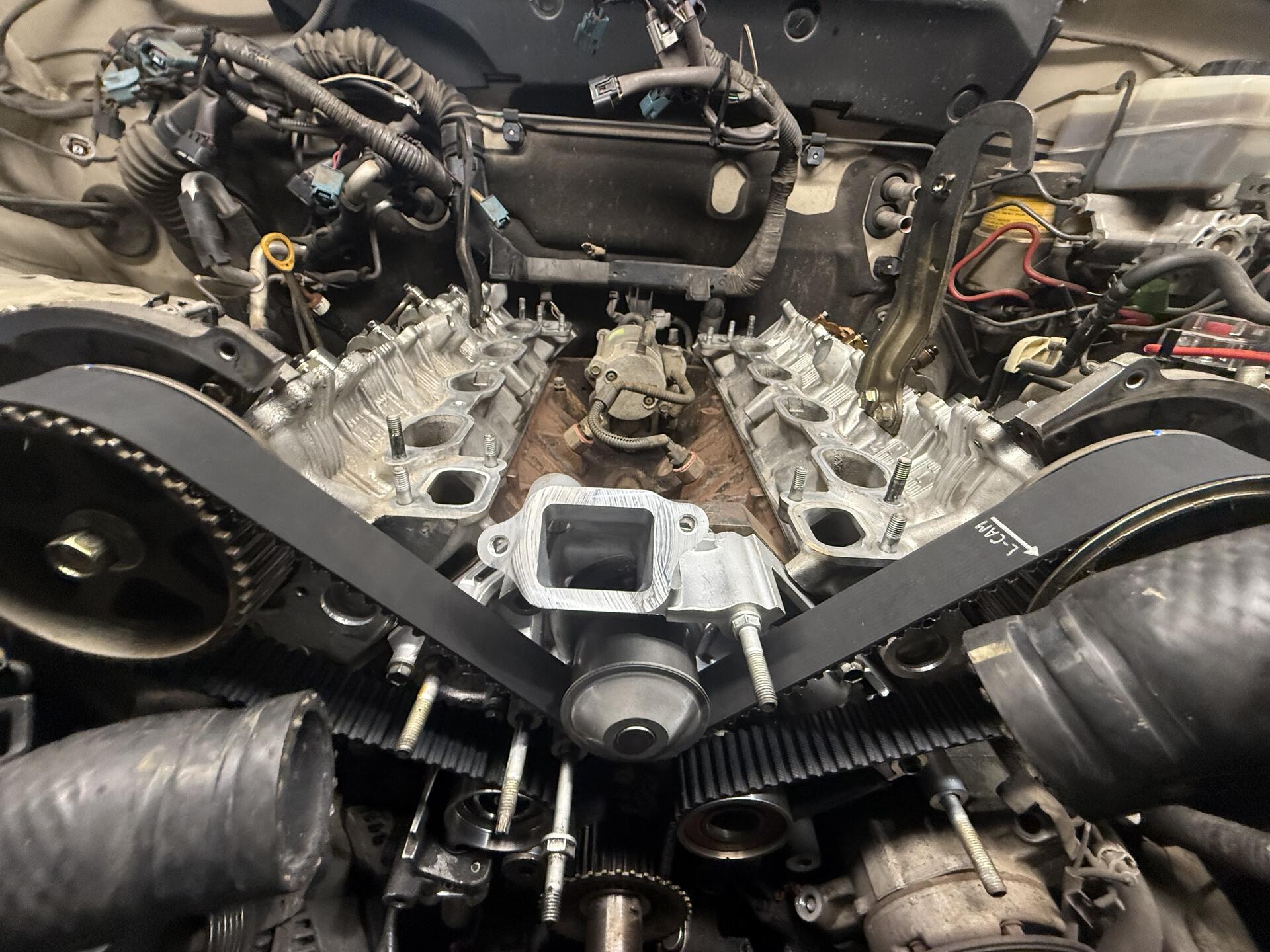 Diesel engine diagnostics underway on a work truck